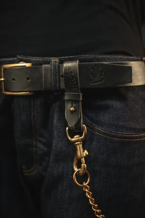 &SONS Black Leather Key Fob Store