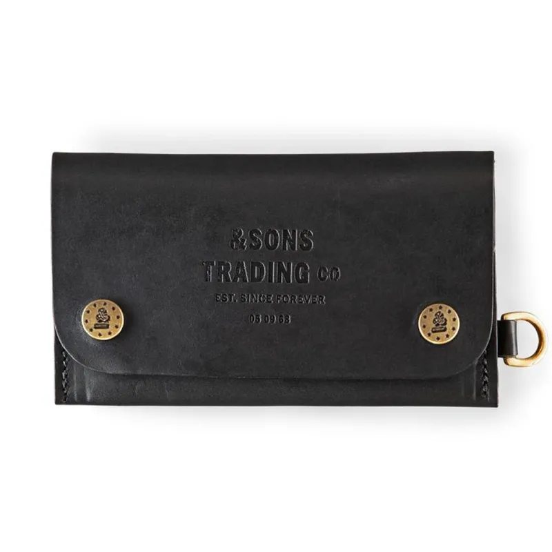 &SONS Black Leather Wallet Fashion