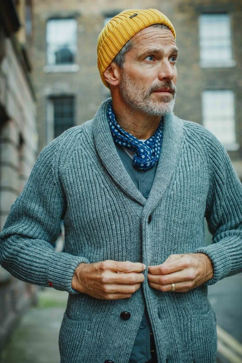 &SONS Blue Dot Organic Japanese Scarf Sale