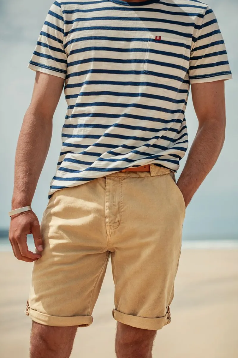 &SONS Breton Striped T Shirt Blue Outlet
