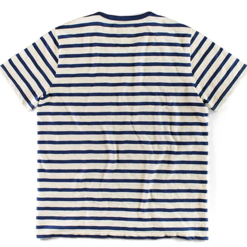 &SONS Breton Striped T Shirt Blue Outlet