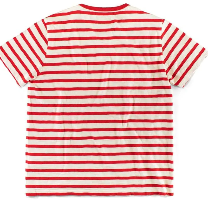 &SONS Breton Striped T Shirt Red Cheap