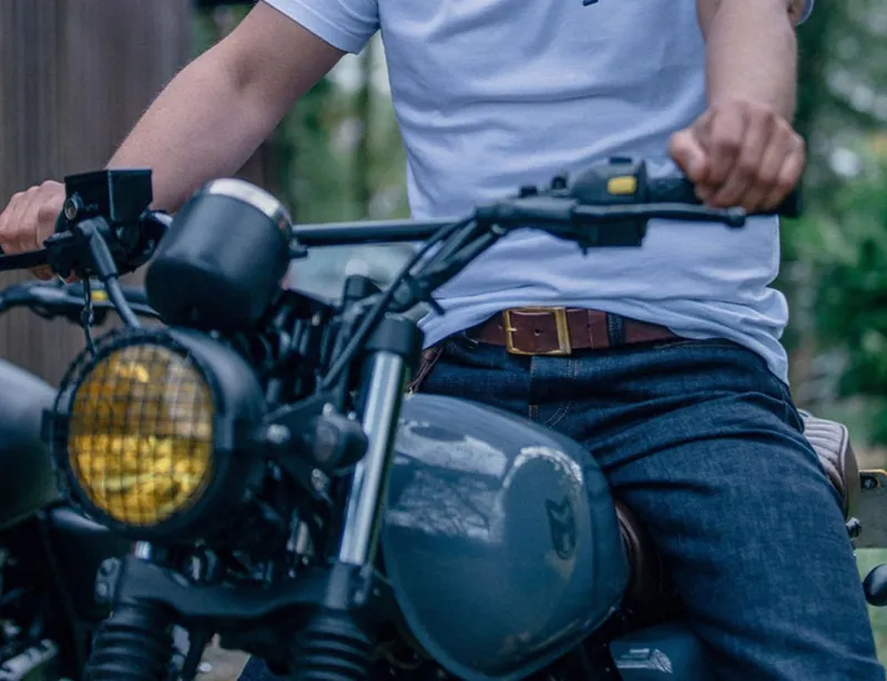 &SONS Brown Leather Belt Flash Sale