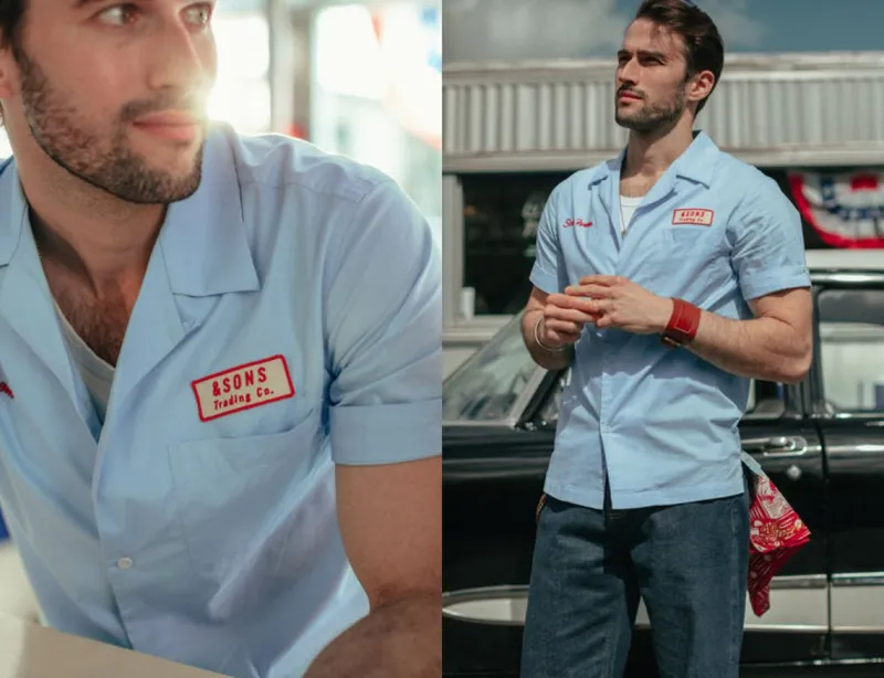 &SONS Club Shirt Sky Blue Cheap