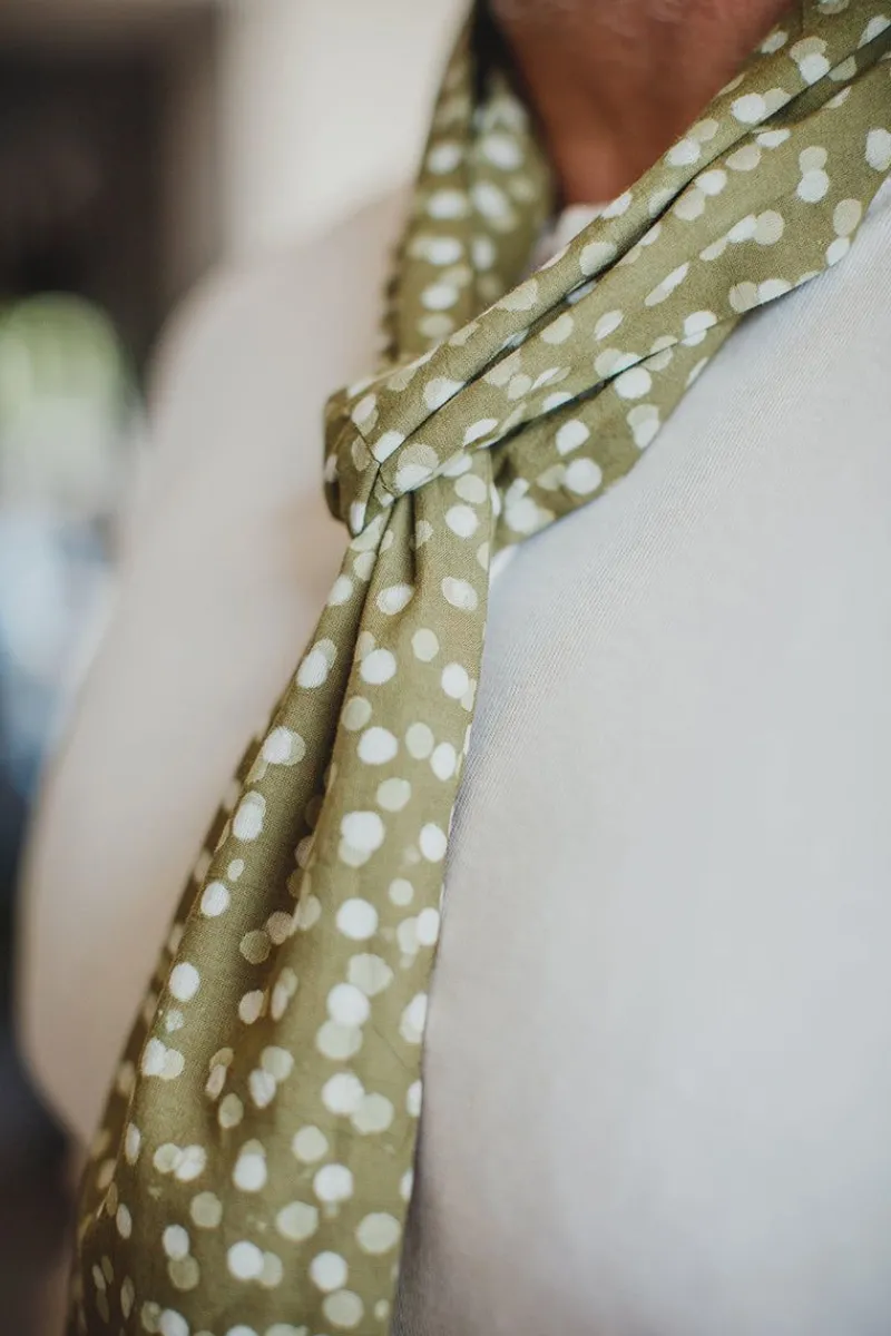 &SONS Green Dot Organic Japanese Scarf Best Sale