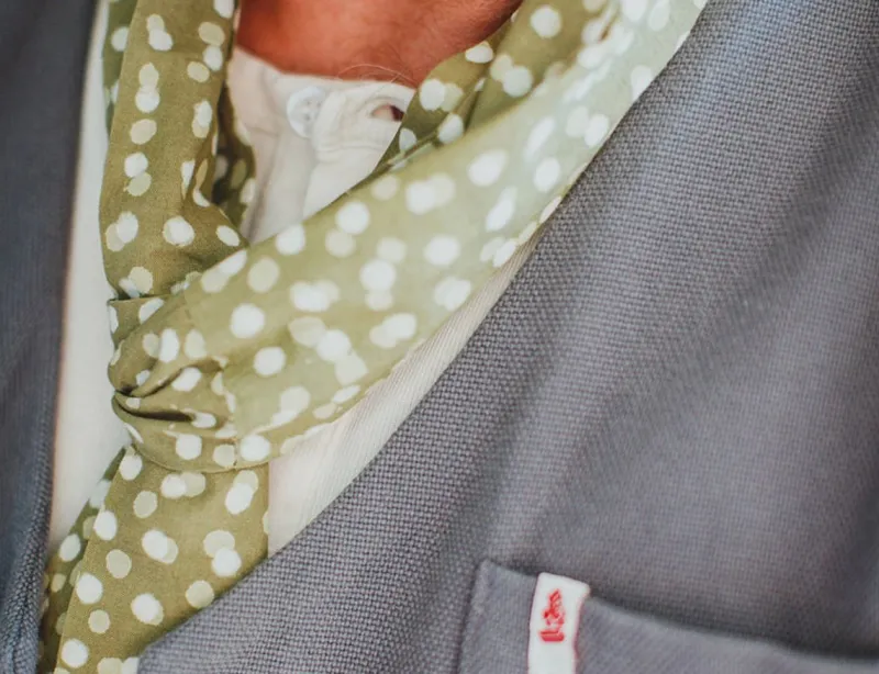 &SONS Green Dot Organic Japanese Scarf Best Sale