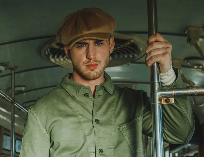 &SONS Jackson Traditional Baker Boy Hat - Tan Flash Sale