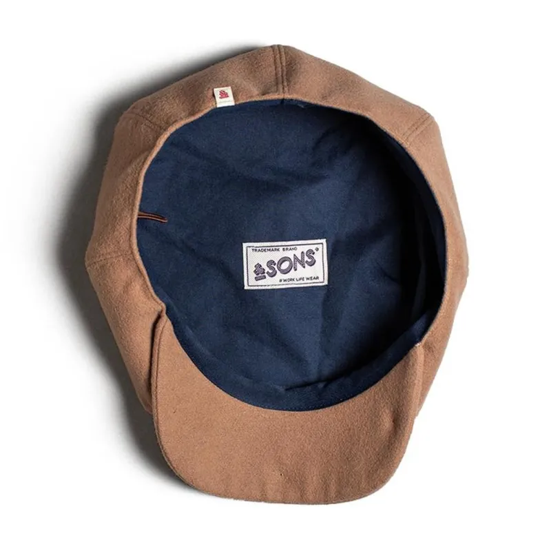 &SONS Jackson Traditional Baker Boy Hat - Tan Flash Sale