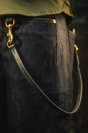 &SONS Leather Lanyard - Black Hot