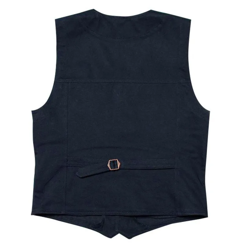 &SONS Navy Lincoln Waistcoat / Vest Flash Sale