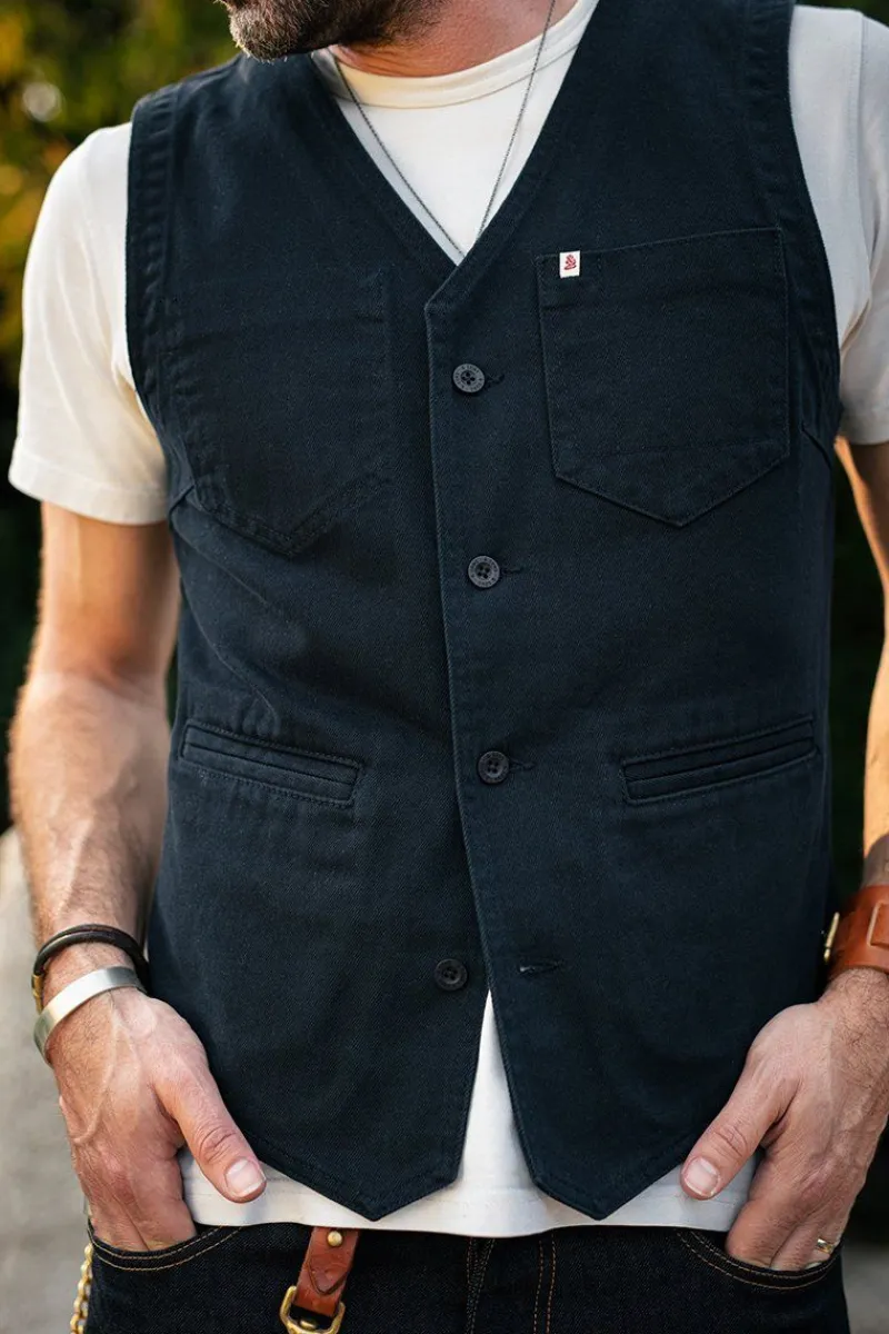 &SONS Navy Lincoln Waistcoat / Vest Flash Sale