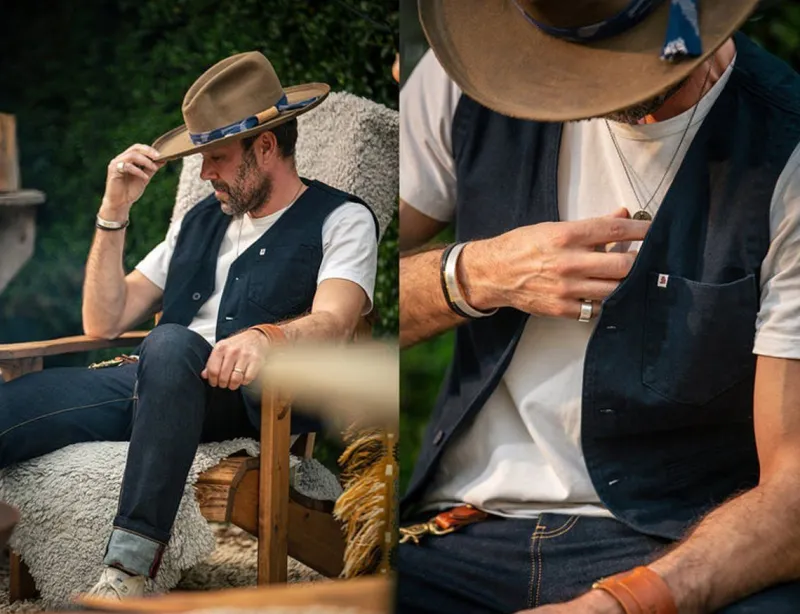 &SONS Navy Lincoln Waistcoat / Vest Flash Sale