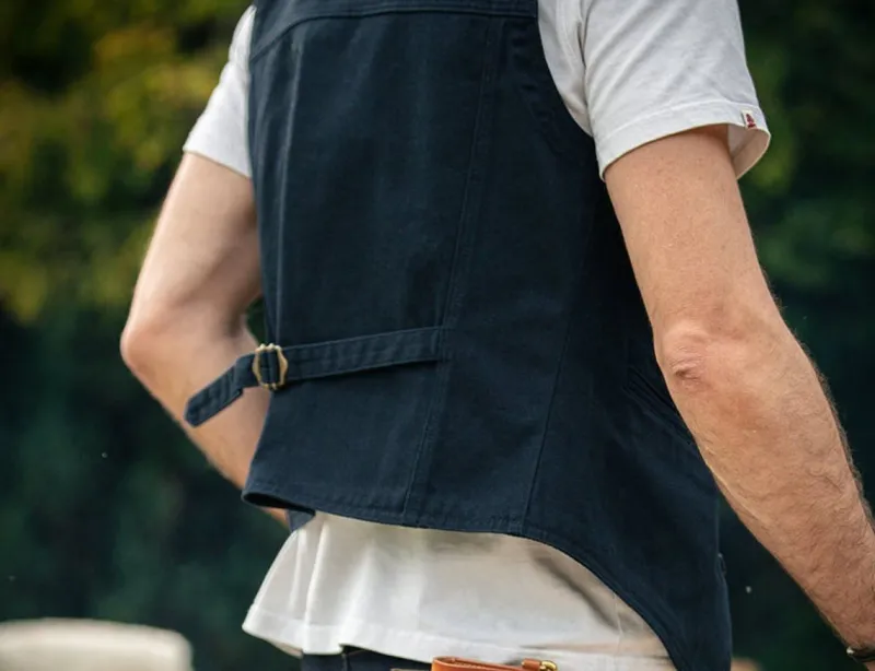 &SONS Navy Lincoln Waistcoat / Vest Flash Sale