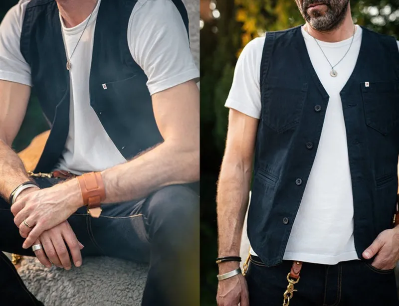 &SONS Navy Lincoln Waistcoat / Vest Flash Sale