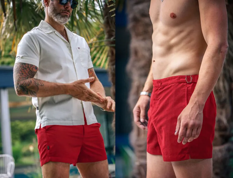 &SONS Newman Swim Shorts Vintage Red Cheap