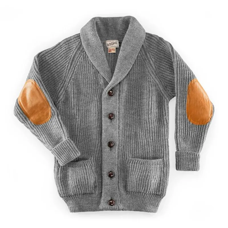 &SONS Pioneer British Wool Cardigan Grey Fashion