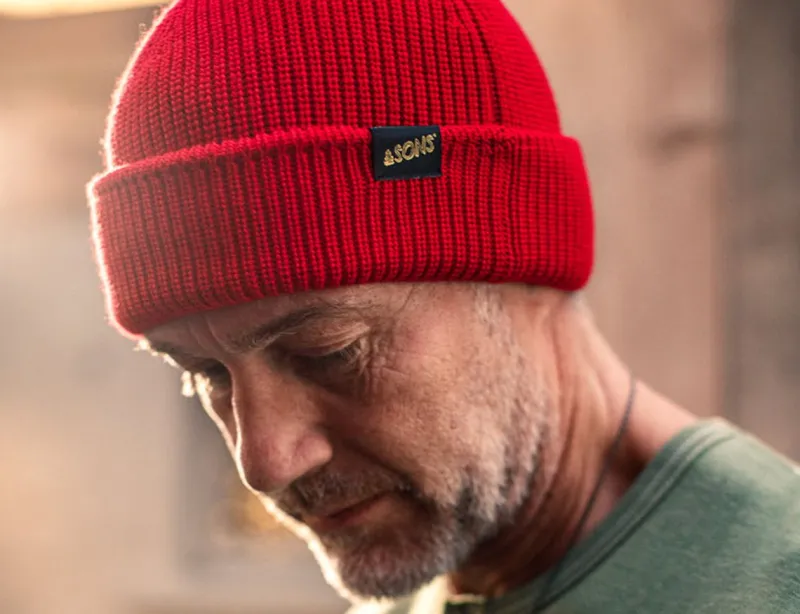 &SONS Poppy Red Atlantic Watch Cap / Beanie Best Sale