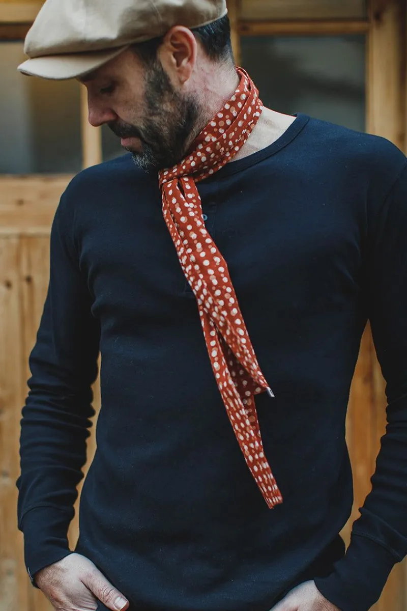 &SONS Rust Dot Japanese Scarf Fashion