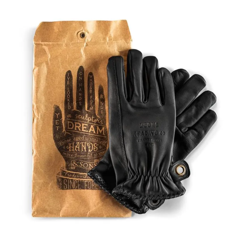 &SONS Adventure Gloves Black Flash Sale