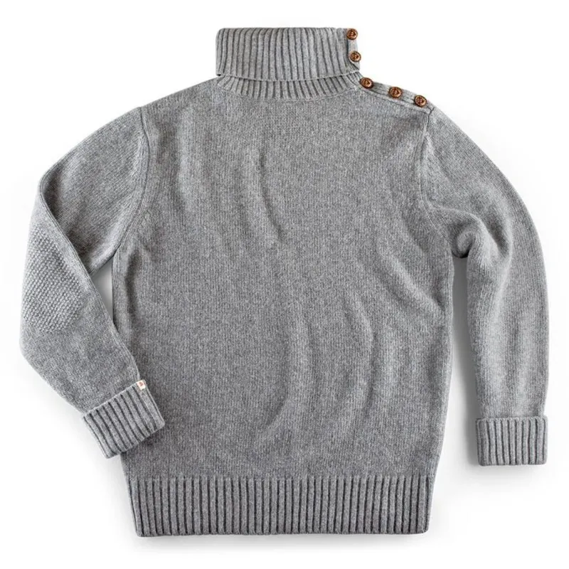 &SONS Ahab Submariner Rollneck Jumper Grey Outlet