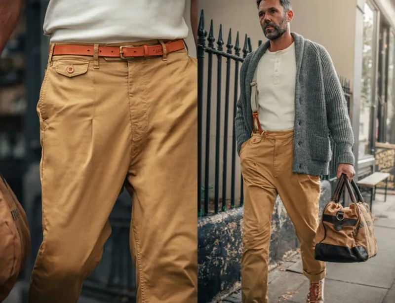 &SONS Beckett Trousers Tan Online