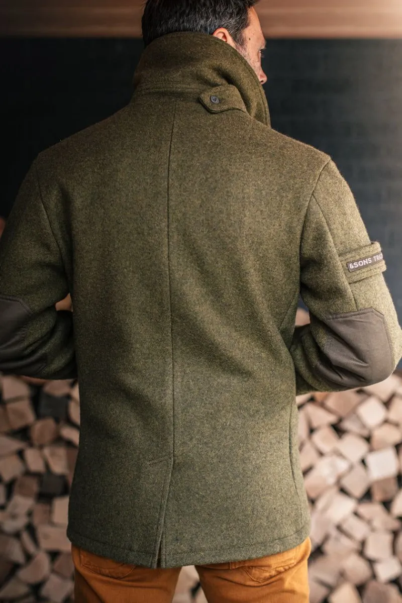 &SONS Boardwalk Peacoat Army Green Cheap