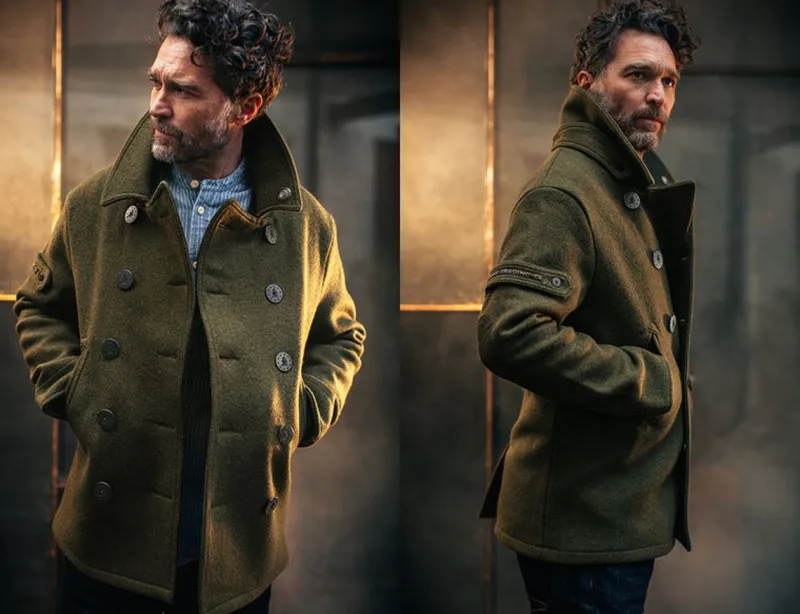 &SONS Boardwalk Peacoat Army Green Cheap