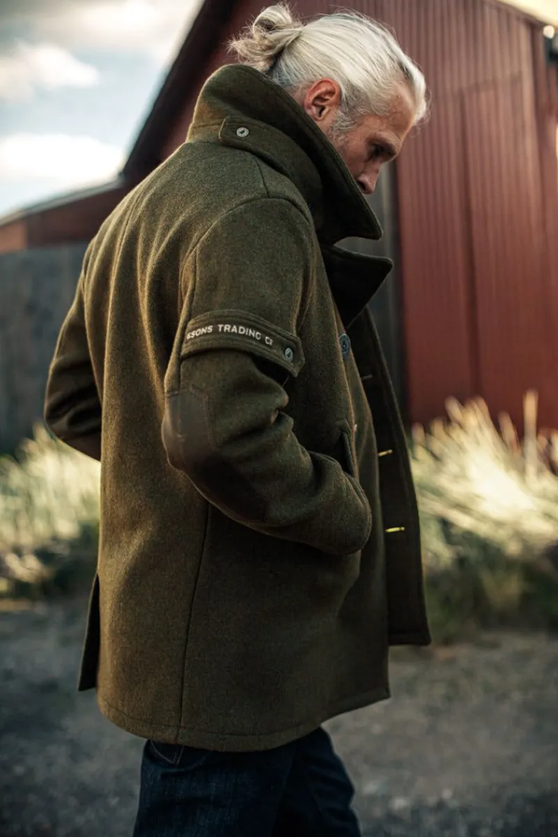 &SONS Boardwalk Peacoat Army Green Cheap