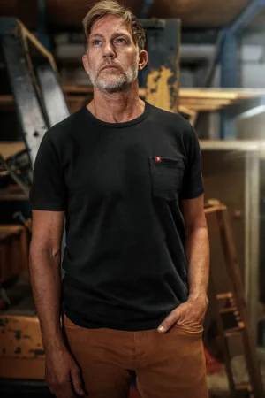 &SONS Boxer Pocket T-Shirt Black Shop