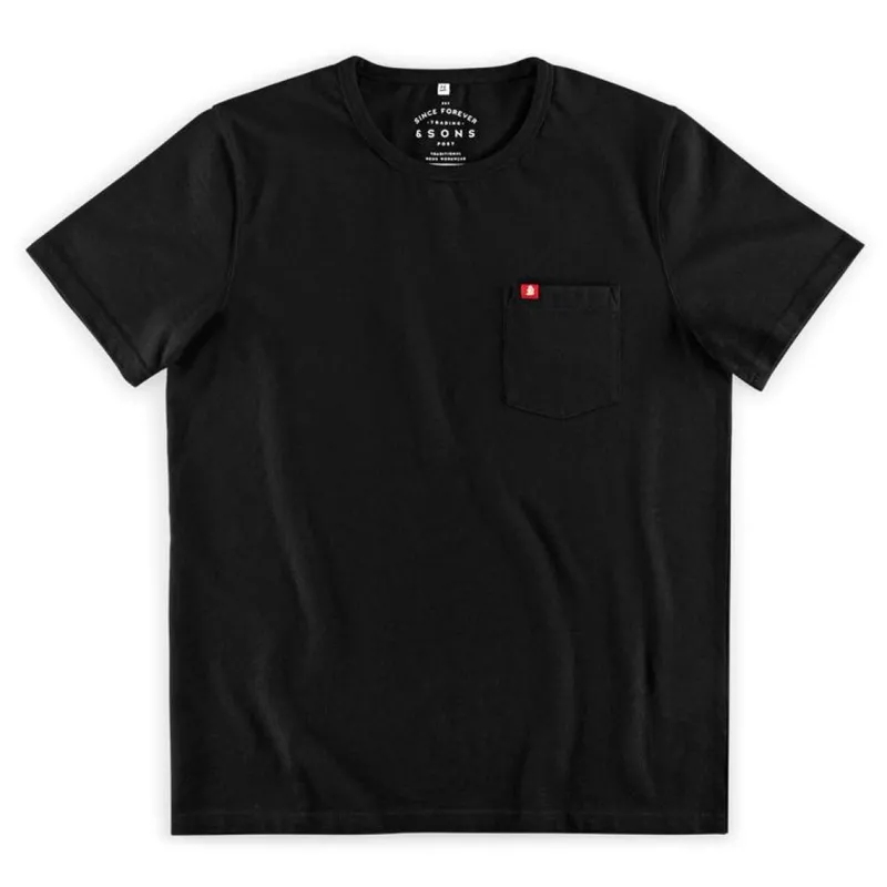 &SONS Boxer Pocket T-Shirt Black Shop