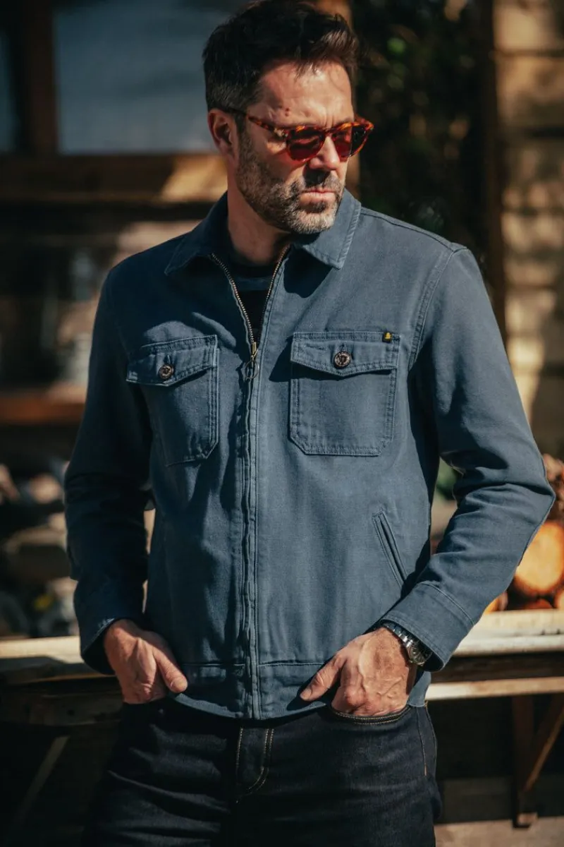 &SONS Cab Coat Churchill Blue Discount