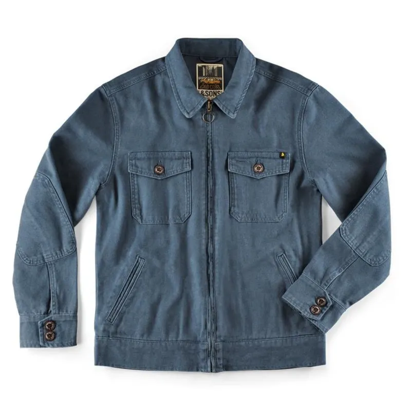 &SONS Cab Coat Churchill Blue Discount