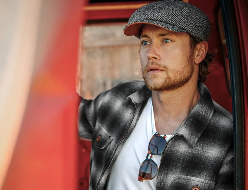&SONS Cab Coat Grey Check New