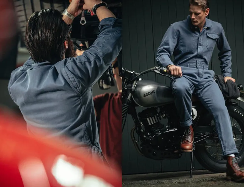 &SONS Churchill Coveralls Dark Denim Online