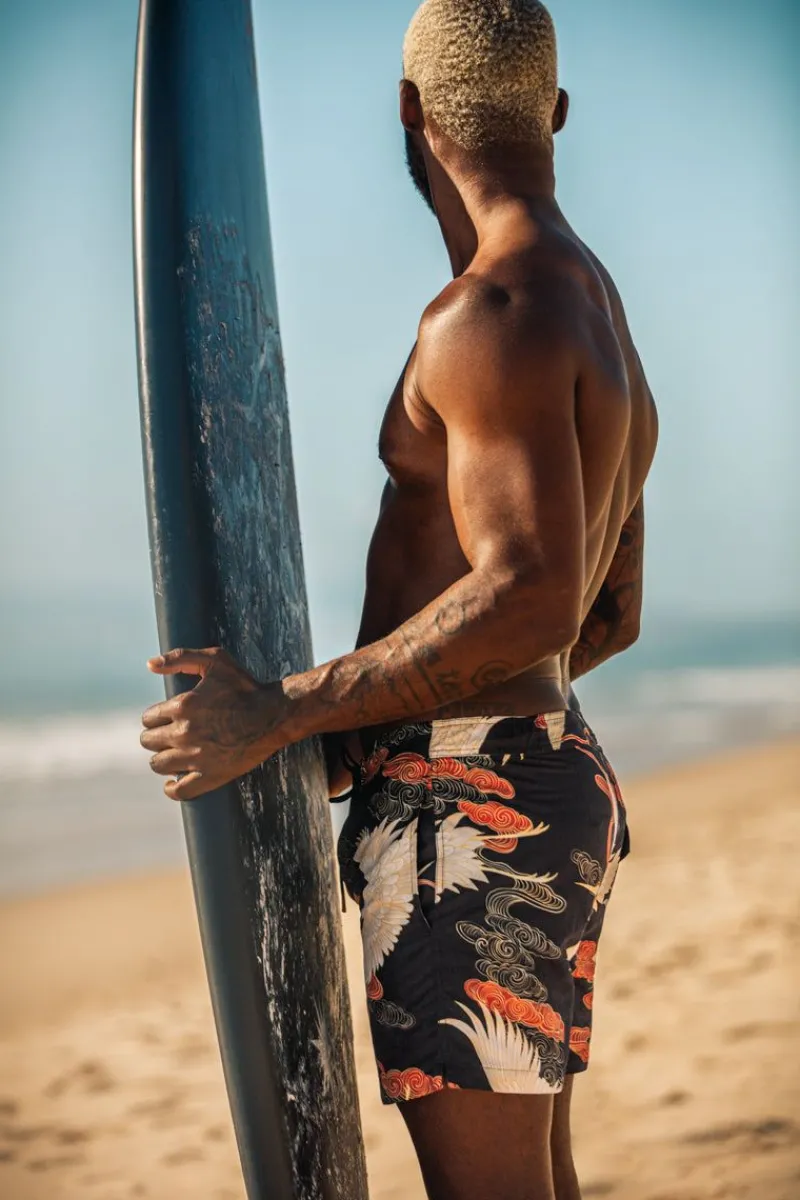 &SONS Crown Swim Shorts Black Discount