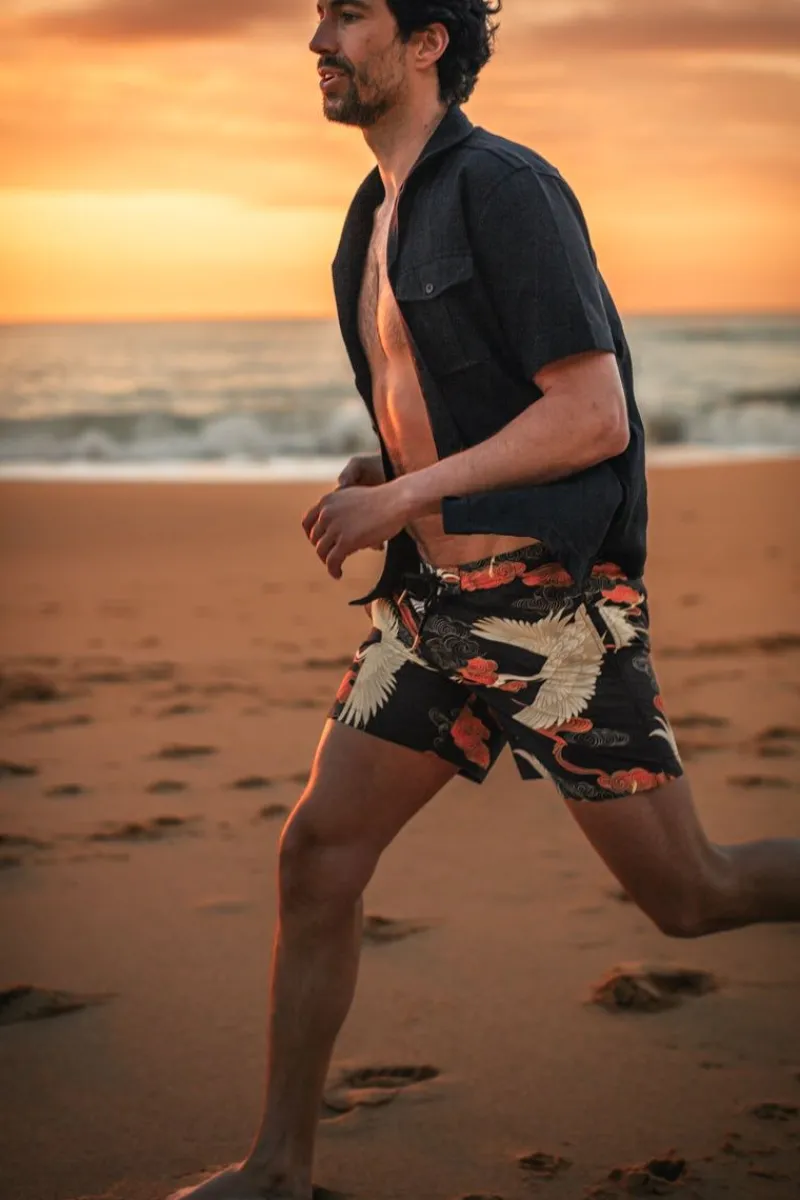 &SONS Crown Swim Shorts Black Discount