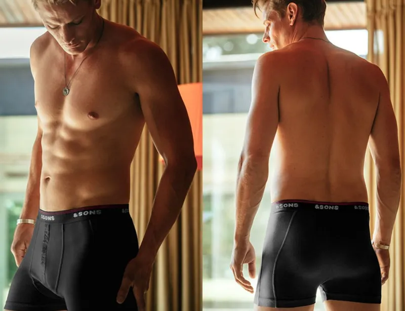 &SONS Essentials Boxer Shorts Black Sale