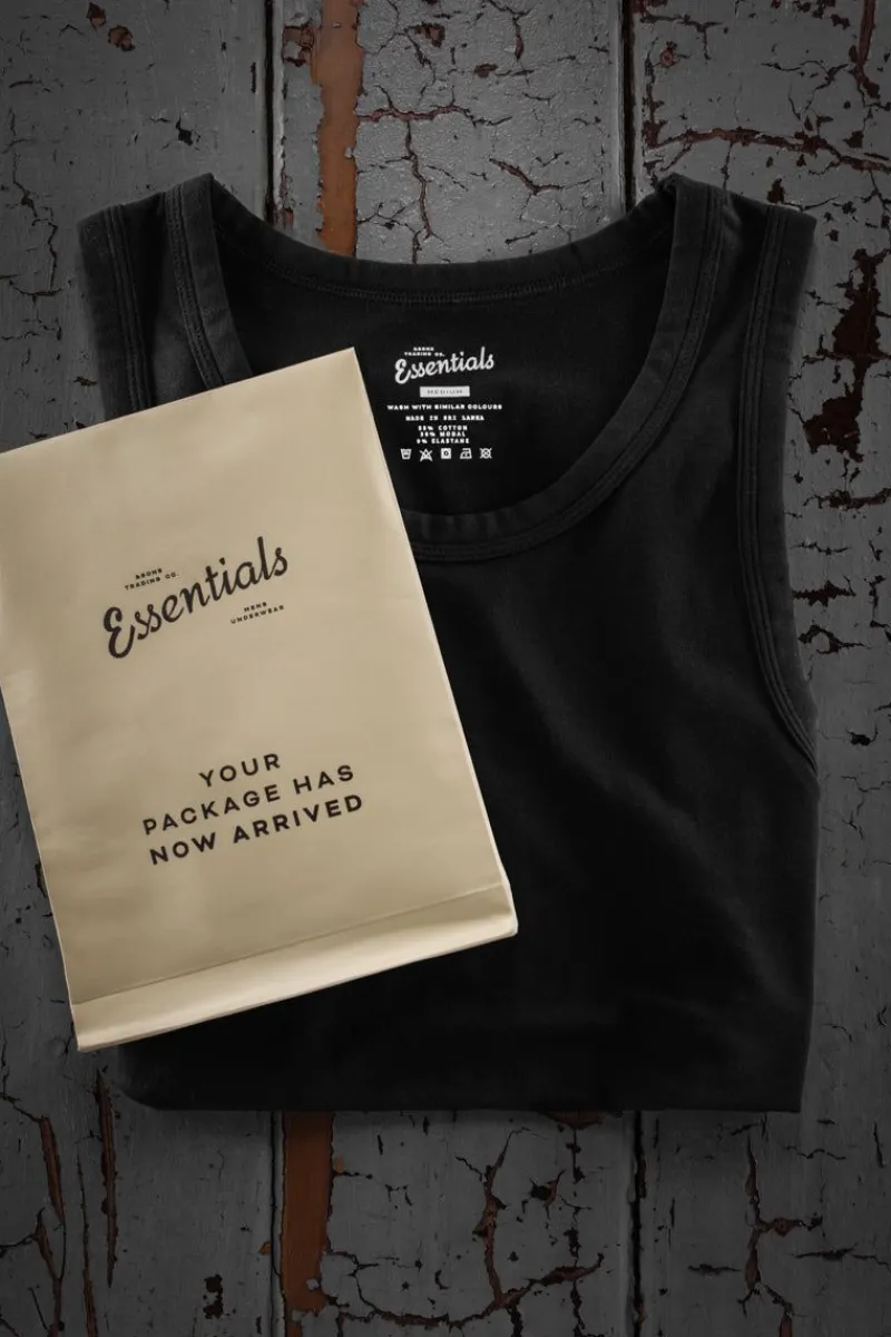 &SONS Essentials Vest Black New