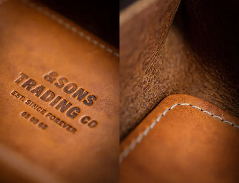 &SONS Leather Tray Tan Best