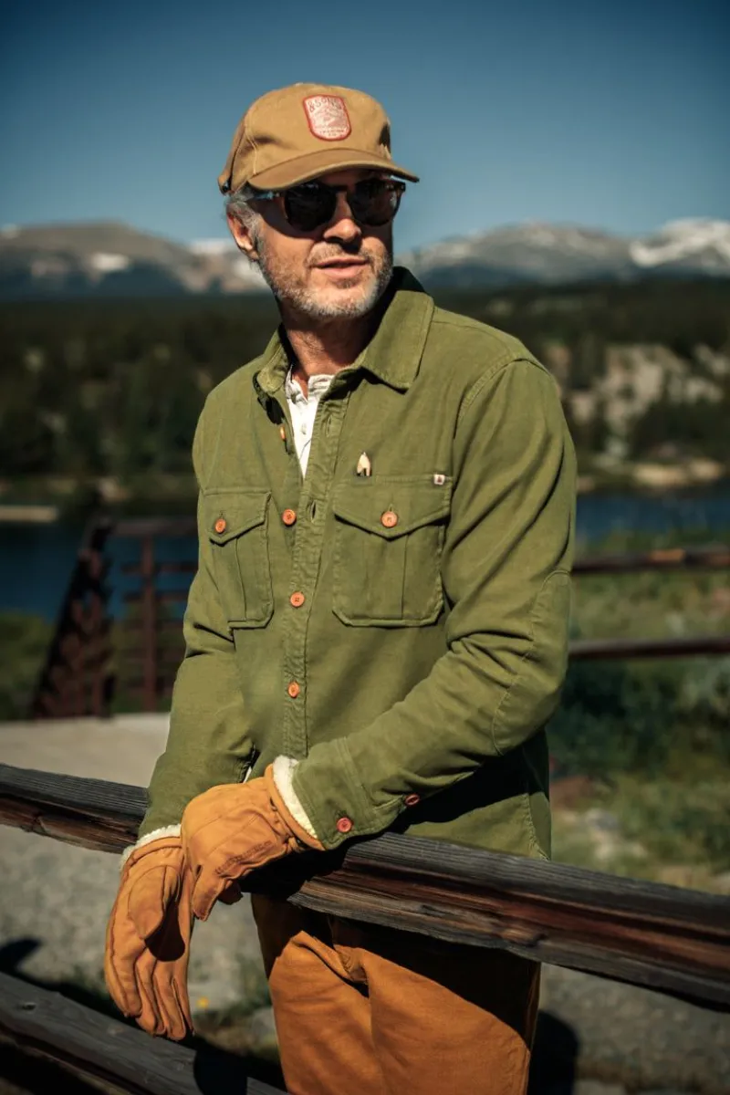 &SONS Lichen Moleskin Shirt Army Green Online