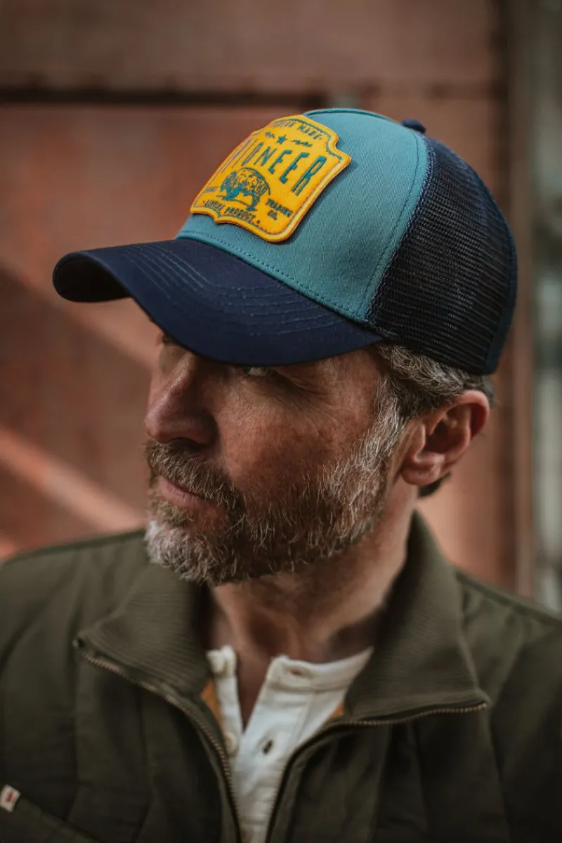 &SONS Pioneer Trucker Cap Blue Flash Sale