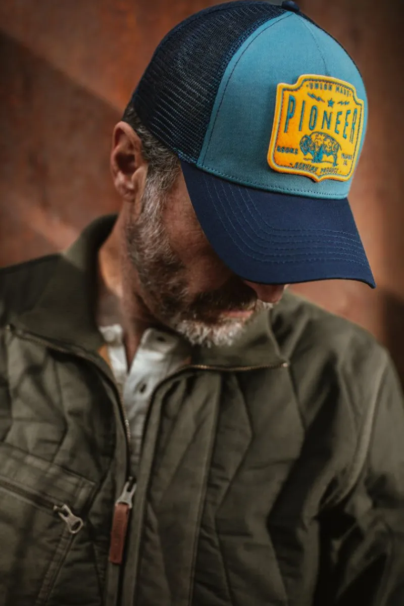 &SONS Pioneer Trucker Cap Blue Flash Sale