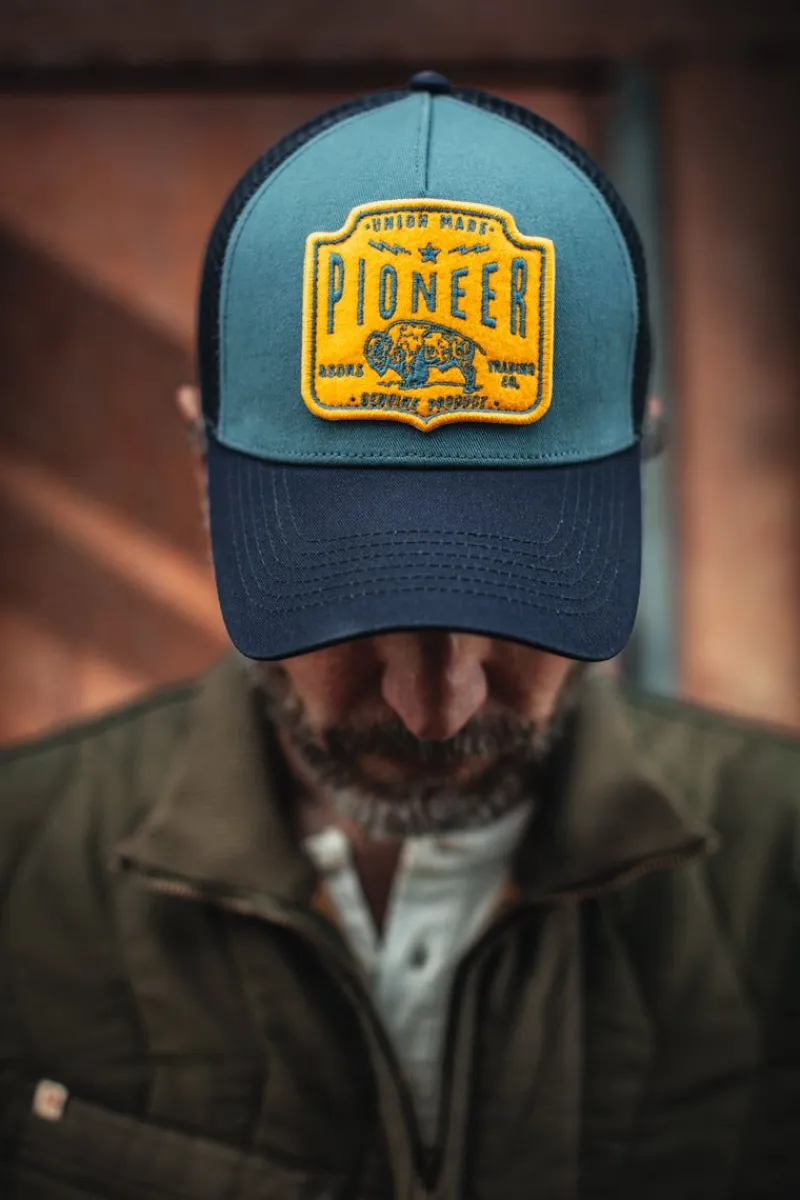 &SONS Pioneer Trucker Cap Blue Flash Sale