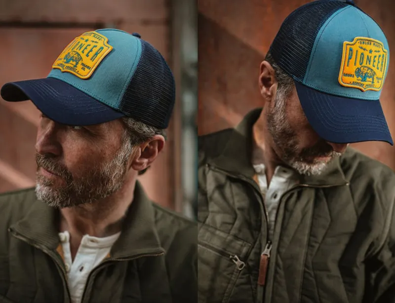&SONS Pioneer Trucker Cap Blue Flash Sale
