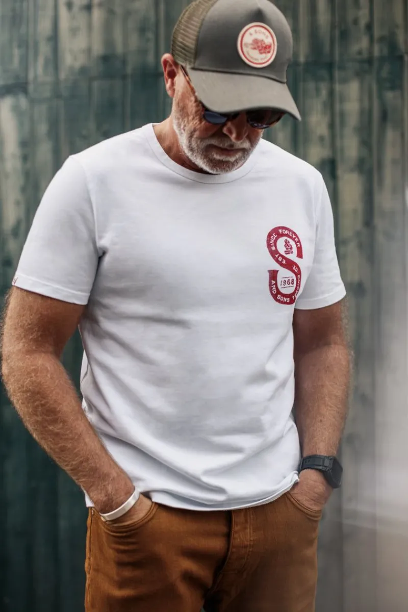 &SONS Sigma T-Shirt White Flash Sale