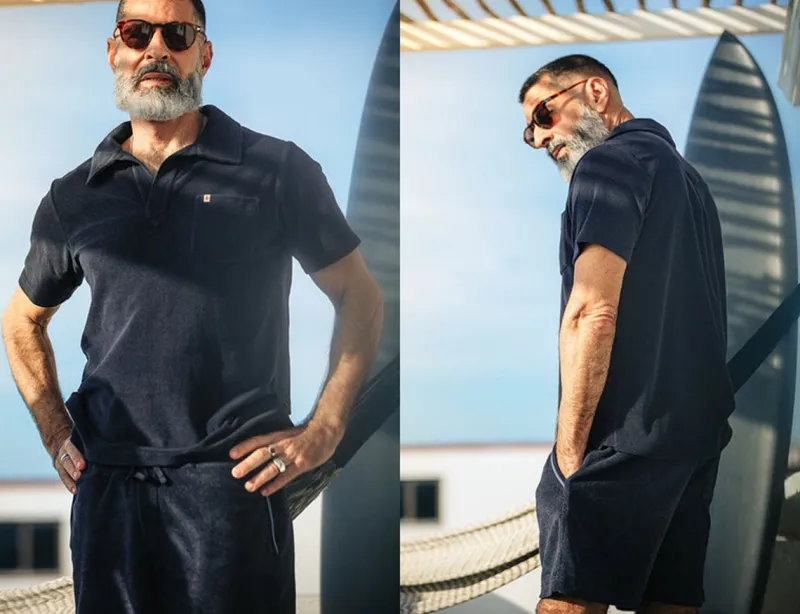&SONS Solar Polo Navy Best Sale