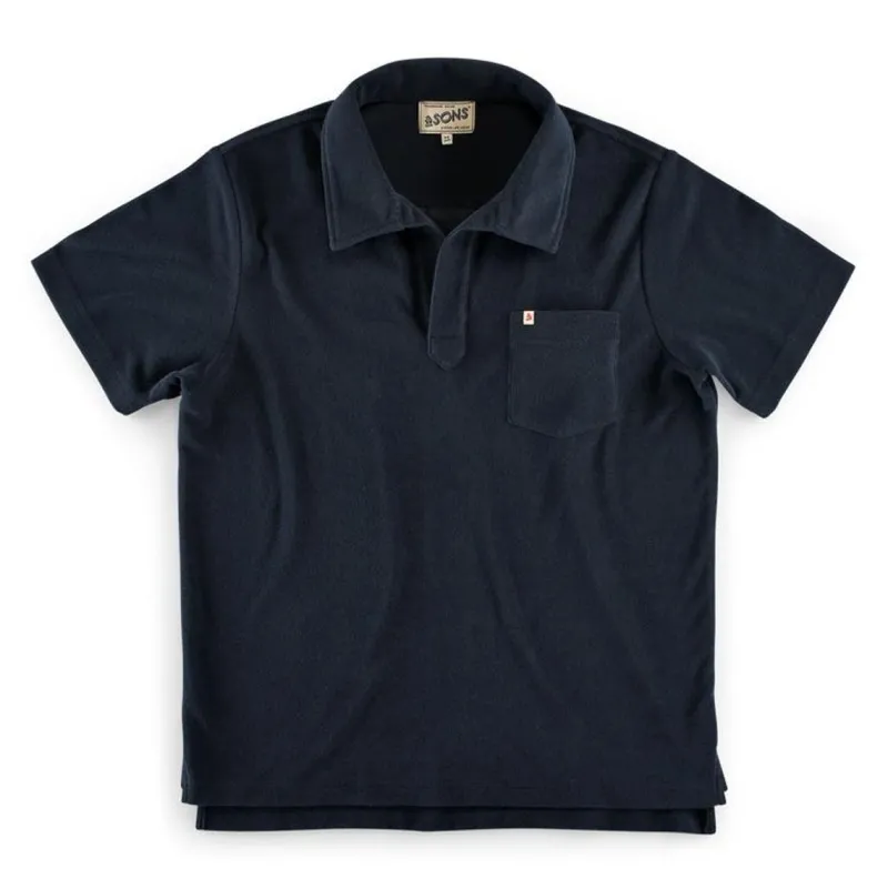 &SONS Solar Polo Navy Best Sale
