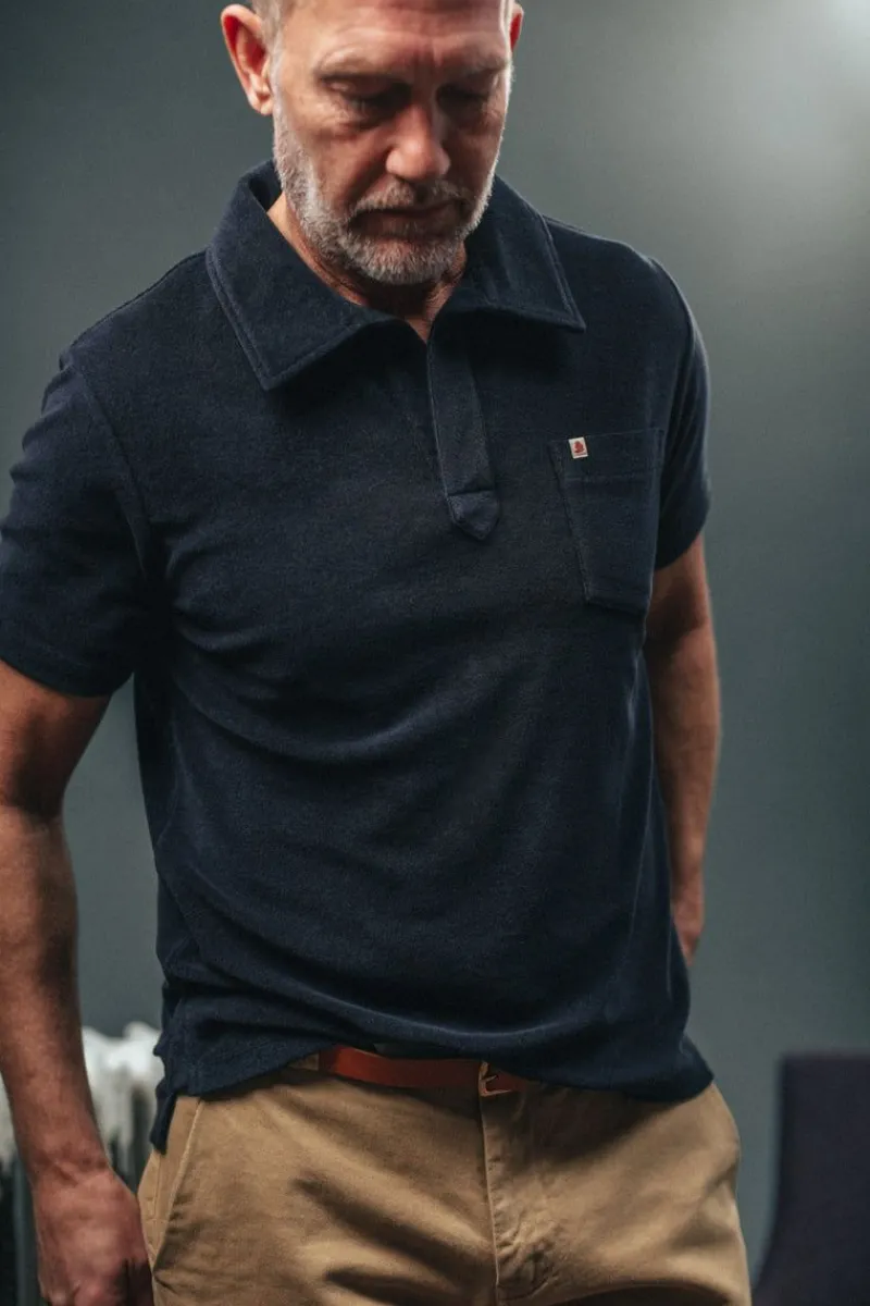 &SONS Solar Polo Navy Best Sale