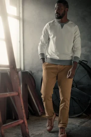 &SONS Stone White Sweatshirt Discount