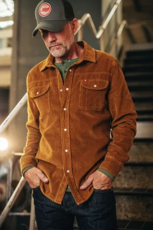 &SONS Sunday Shirt Corduroy Tan Hot